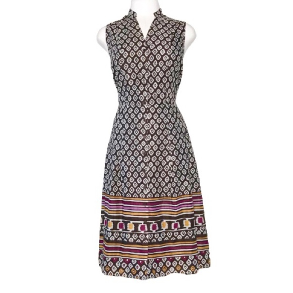 CHARTER CLUB 100% Cotton Button Front Midi Dress - Picture 2 of 8